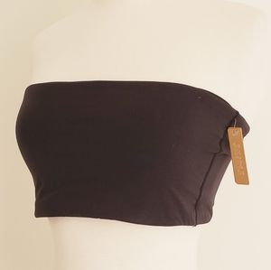 SKIMS Fits Everybody Black Bandeau Bra Sz Large